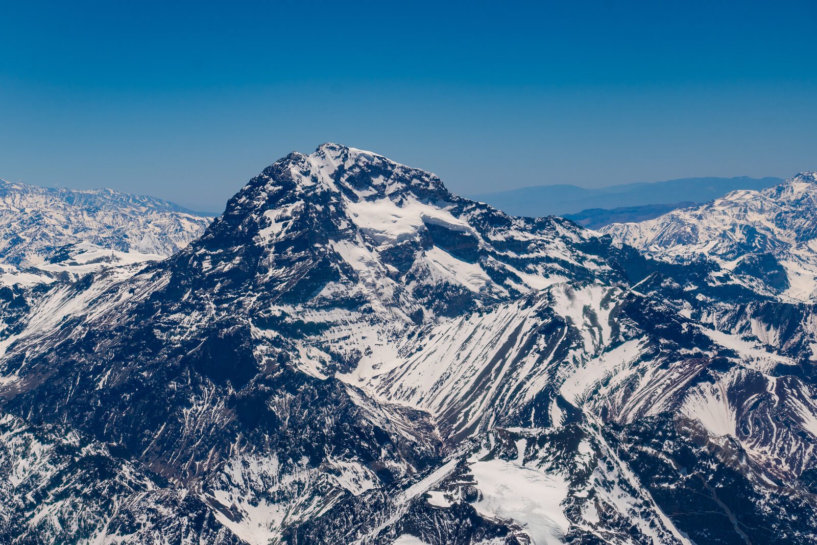 Cerro Aconcagua seen from the air